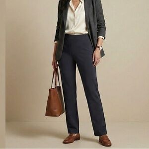 Eileen Fisher Pull-On Straight Leg Pants | Size Large